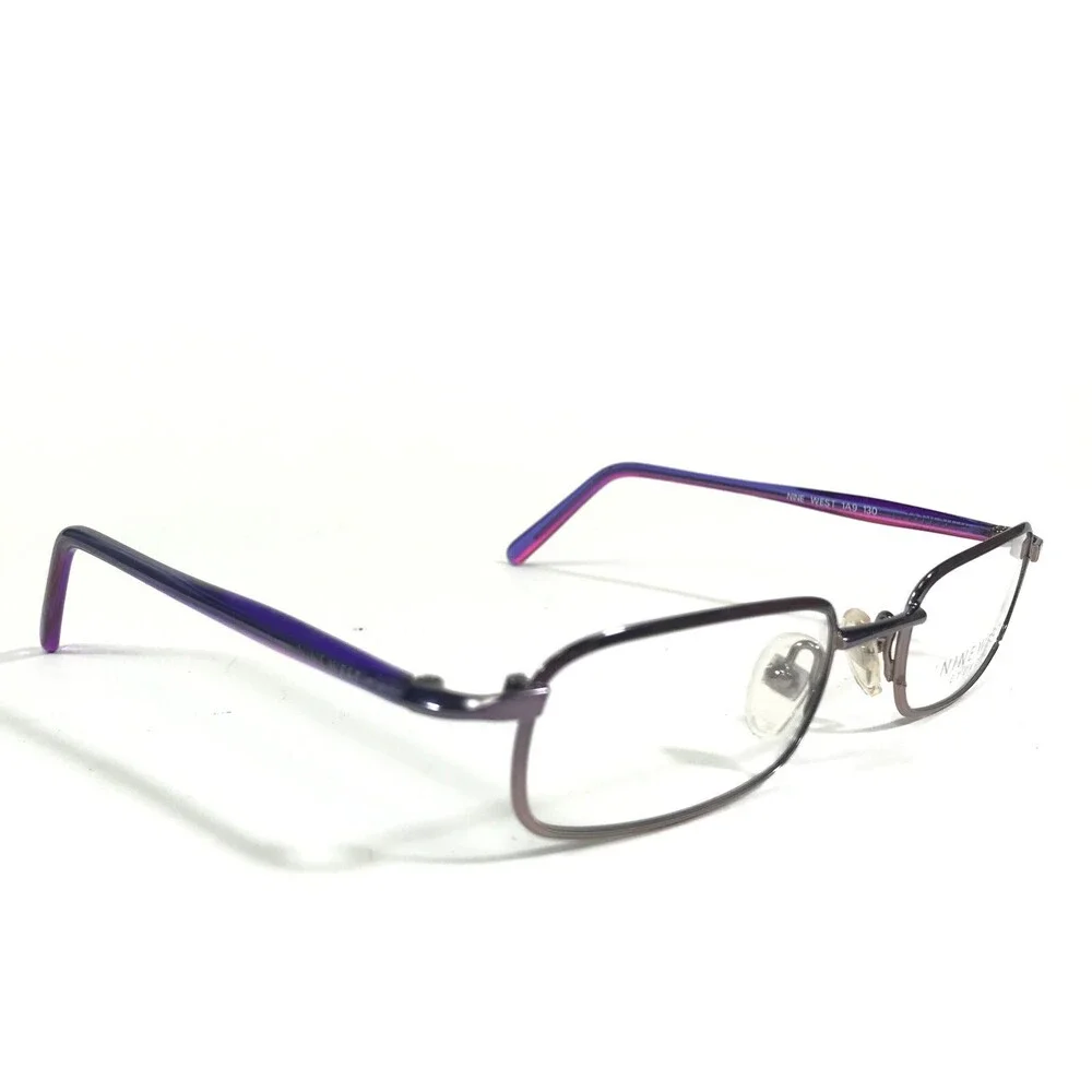 Nine West Petite Eyeglasses Frames 78 1A9 Purple Rectangular 48-19-130